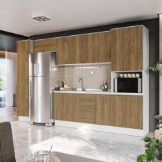 Cozinha Modulada Celeste Kappesberg 100% Mdf Branco/nogueira