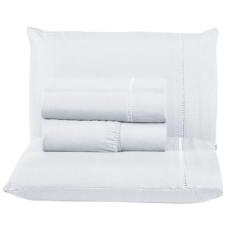 Jogo de Cama Casal 4 Peças Percal 400 Fios 100 Algodão  Ponto Palito  