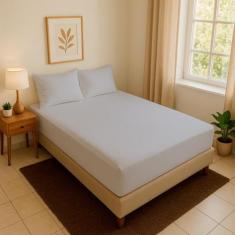 Jogo De Lençol Simples Casal Micro Percal 3 Peças Cama Box Elastico Ho