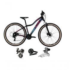 Bicicleta Aro 29 Absolute Hera Feminina Shimano Altus 24v Freio Disco Hidráulico Garfo Trava Pneus Bege - Preto Tam.15