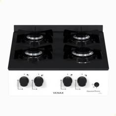 Fogão De Mesa 4 Bocas Venax Grand Petit Line Branco Gás Glp Automático Bivolt 25187