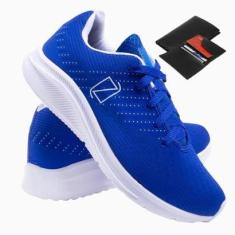 Tênis Masculino Esporte Academia Caminhada Confortável Dia a Dia + Carteira-Masculino