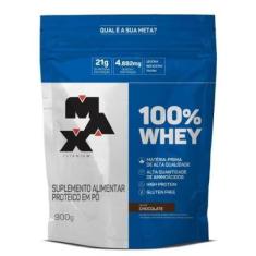 100% Whey 900g Refil Max Titanium-Unissex