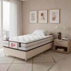 Cama Box + Colchão Castor Solteiro Vitagel Classic Double Face Pocket 