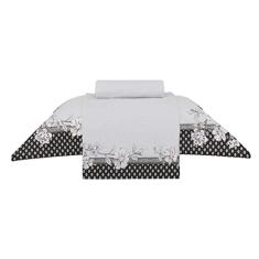 Buddemeyer Jogo de Cama Solteiro Percal 180 Fios Mosaique 100% Algodão Penteado Estampado 3 peças