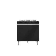 Balcão Cozinha Andréia Para Cooktop 4 ou 5 Bocas Com Pés 2 Portas Pto - AJL Móveis