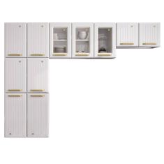 Cozinha Compacta em Aço Diamante 11 Portas Branco - Telasul