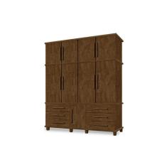 Guarda Roupa Londres Triplex 4 Portas 6 Gavetas com Maleiro Luapa Móve
