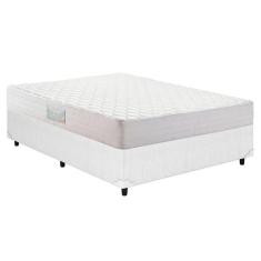 Cama Box Casal: Colchão Anatômico Herval D28/Ag65 Droom + Base Crc Courano White(138X188)