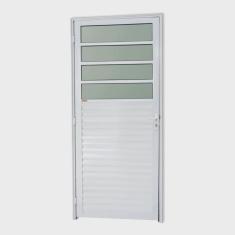 Porta de Alumínio Basculante 210x86cm com Vidro Boreal Super Brimak