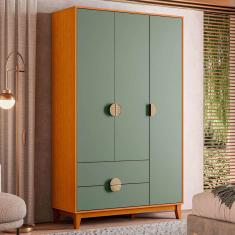 Guarda-Roupa Solteiro Ipê 3 pt 2 gv Cinamomo e Sálvia