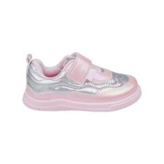 Tênis Infantil Feminino Pampili Rosa e Prata - 699051-Feminino