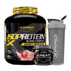 Kit Whey Iso Protein Blend Complex 2Kg + Creatina XPRO 300g + Coqueteleira - XPRO-Unissex