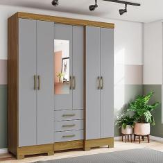 Guarda Roupa Casal 06 Portas 03 gavetas B23 Briz