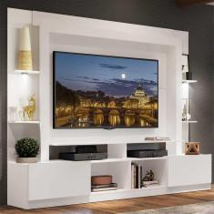 Rack Estante TV 65 com Leds Berlim Multimóveis Branco