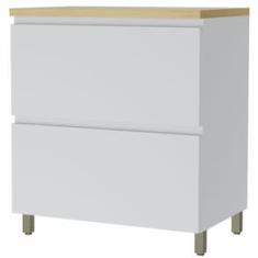 Balcão Nesher Rainha em MDF 15mm com 1 Porta, 1 Gaveta e 1 Prateleira - 80cm de largura