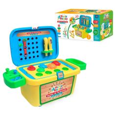 Brinquedo Carrinho de Ferramentas 3 em 1 Acende luzes Emite Sons Homeplay