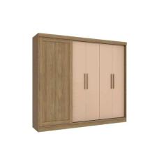 Guarda Roupa 5 Portas Flex e 4 Gavetas N564 Nogueira/Macadamia - Kappe