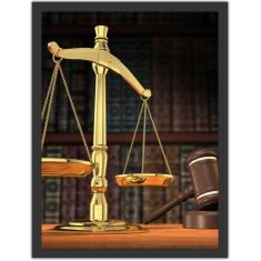 Quadro Decorativo Direito Balança Escritórios Advocacias Salas Decoraç
