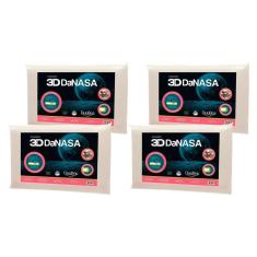 Travesseiro Viscoelástico 3D DaNasa DT3240 Kit c/ 4 Un (45x65) - Duoflex