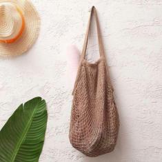 Bolsa Feminina Sacola De Praia  Passeio Rede Vazada Crochê - Unistar, 