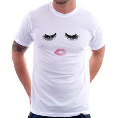 Camiseta Cílios e Boca - Foca na Moda, Branco, G
