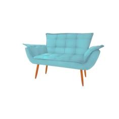 Namoradeira Opala Decorativa 2 Lugares Suede - Maitê Moda Casa, Azul T
