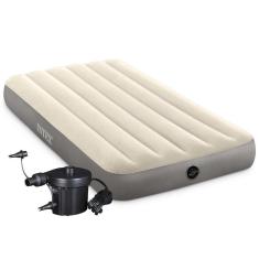 Colchão Inflável Solteiro Dura Beam Fiber Tech Com Bomba Elétrica 220v - Intex