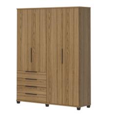 Guarda Roupa Casal 4 Portas E 4 Gavetas Allen 181cm Mdf