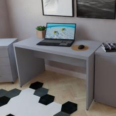 Mesa para Escritório 90cmx60cm Cinza Cristal