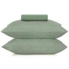 Jogo de Cama Casal 3 peças Altenburg Toque Acetinado Slim - Verde