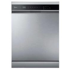 Lava Louças de Piso com 14 Serviços Midea SmartHome com 9 Programas de Lavagem Inox - MDWEF1433GSS1