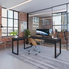 Escrivaninha Mesa Escritório em L Yon Presidente com 190x70x75 1 Gavet