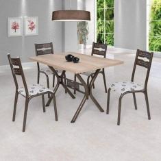 Conjunto de Mesa com 4 Cadeiras Luna - Ciplafe