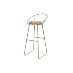 Banqueta Alta Champanhe Sunset Estofada Macio Decor Industrial Colorid
