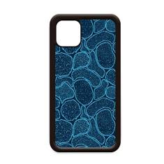 Ilustração de estrutura de células de microscópio azul para iPhone 12 Pro Max Capa para Apple Mini Mobile Case