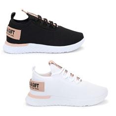 Kit 2 Pares de Tênis Academia Feminino Esportivo Caminhada BF Shoes