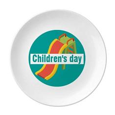 Prato natalino para o dia das crianças, prato decorativo de porcelana salver louça de jantar