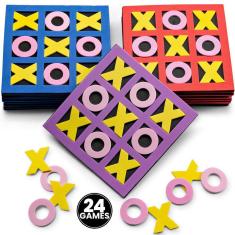 Mini jogo de tabuleiro Bedwina Tic Tac Toe Foam 5x5 para crianças x24