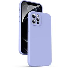 Supdeal Capa de silicone líquido para iPhone 12 Pro, [proteção da câmera] [anti-impressão digital] [carregamento sem fio] capa protetora de 4 camadas, capa protetora de microfibra embutida, 15,5 cm,