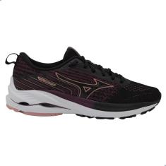 Tênis de Corrida Feminino Mizuno Wave Vitality 5 Preto/Amora