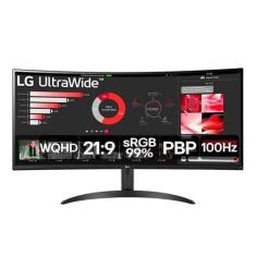 Monitor LG 34" 100HZ 5MS Ultrawide Curvo - 34WR50QC-B.AWZM, 34"