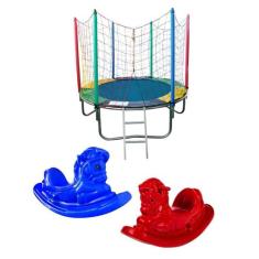 Cama Elástica Pula Pula 1,83m Nacional 2 Gangorras 1 Lugar - Rotoplay 