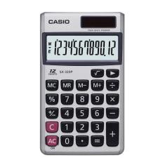 Calculadora Casio de bolso c/ visor 12 díg e acabamento aço escovado S