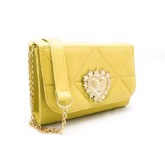 Bolsa Transversal Feminina Tiracolo Coração Alça Corrente  - Exclusive