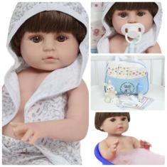 Boneco Reborn Príncipe Arthur Saída de Banho Coelhinho Fofo - Cegonha 