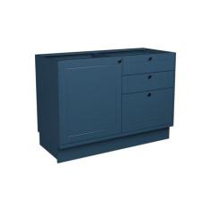 Balcão de Cozinha sem Tampo Évora 1 PT 3 GV Azul Orion - Modern