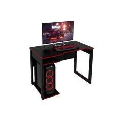 Mesa de Computador Solteiro Gamer ME4161 Preto/Vermelho - Tecno Mobili