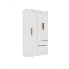 Guarda Roupa Oregon 4 Portas 2 Gavetas Tcil Neve