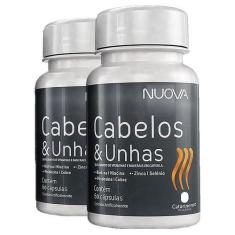 Kit 2 Nuova Cabelos E Unhas Biotina Catarinense 60 Cápsulas